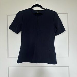 NWOT Banana Republic Soft Touch Scuba Crew Neck Top - NAVY - SOLD OUT